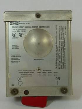 Hbl13r90 Hubbell Manual Motor Control Used