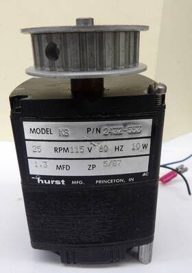 2432-553 Hurst Ks Geared Reluctance Ac Synchronous Motor 25 Rpm 115v 60hz 10w