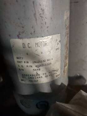 4030d-122a Indiana General 730-319 2 Dc Motor Mpn Model Assembled In Mexico