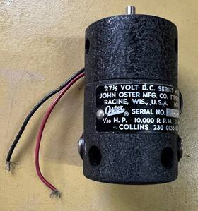 Bu-270 John Oster Vintage D.c. Series Motor Type 1/50 Hp 27.5 V 10000rpm