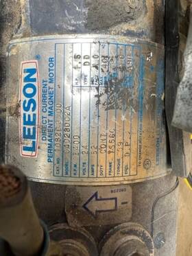10805300 Leeson 1 1/2hp Dc Permanent Magnet Motor 24v C Shaft Chain Pully Drive System