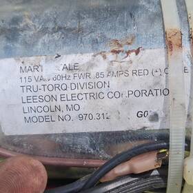 970.312 Leeson Electric Corporation Motor 115v Ac 60hz 0.85a