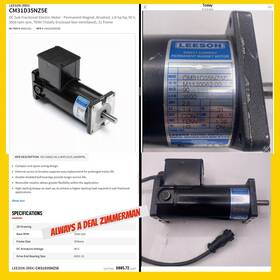 Cm31d35nz5e Leeson M1120062.00 1/4 Hp Direct Current Permanent Magnet Motor Cat