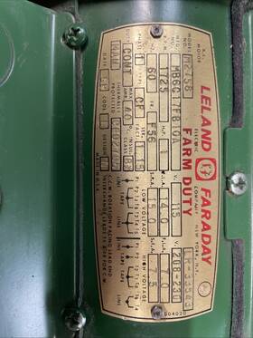 M-2758 Leland Faraday Farm Duty Model 1hp Motor