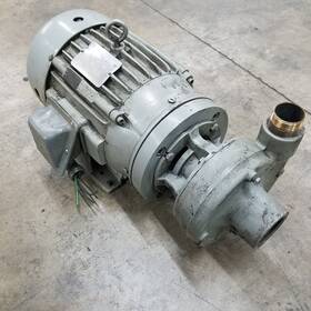 Frame-213 Lincoln Electric D-3g2004 5hp 3515rpm Motor/ 1.5 Inch X2 Pump. - Used