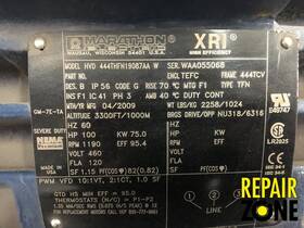 444tcv Marathon 100 Hp 1200 Rpm Fr 3 Phase Motor Liquidation