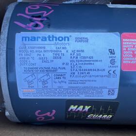 56t17d15631a Marathon 3/2 Hp Three Phase Induction Motor 1725/1425 Rpm Open Drip-proof