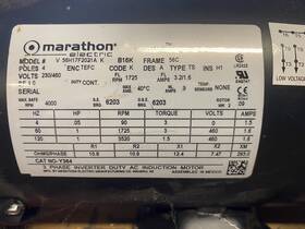 V56h17f2021a Marathon 56h17f2021 A K Electric Motor 1 Hp 1725 Rpm 3ph 230/460v Inverter Duty