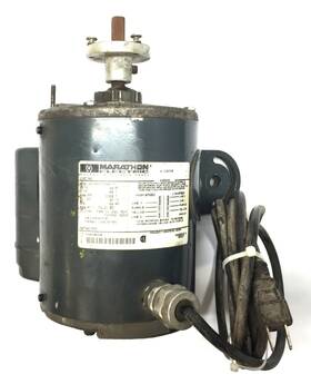 1075 Marathon X925 1/2hp Rpm Single Phase Thermally Protected Ac Motor Used