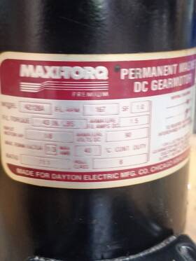 4z128a Maxitorq Maxi-torq Permanent Magnet Dc Gearmotor Model
