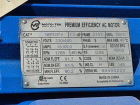 Nep213t-4 Moto-tek 7.5hp 1800 213t Tefc No Jbox Cover