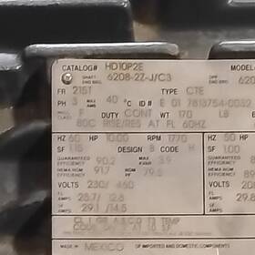 Hd10p2e Nidec Motor Corporation 10 Hp Electric