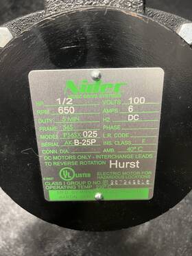 P56sx025 Nidec Electric Motor 6a 0.37kw / 0.5hp 100 Volt