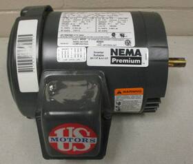 U34p2dcr Nidec 3 Phase Motor Hu09 0.75 Hp 1765/1455 Rpm 5/8 Inch Shaft Dia