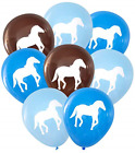 Nwbnhrsbb001 Nerdy Words Horse Latex Balloons Pcs Blues Dark Brown