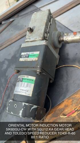 5ik60-gu-cw Oriental Motor Induction With Toledo 60 1 Speed Reducer Tc43i-r-60