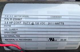 C3480b3603 P.m.d.c. M-215392 Treadmill Motor P/n M-239967 Model 3.5 Hp