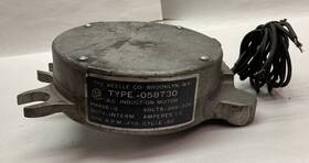 058730 Peelle Type 3-phase Induction Motor 208-220v 1.3a 450rpm