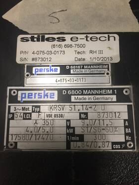 4-075-03-0173 Perske Router Motor Part #