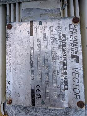 P14a5805p-bv Reliance Electric Baldor Duty Master Vector Motor 2hp 1744rpm 230/460v 3ph 145tc Encoder Ready