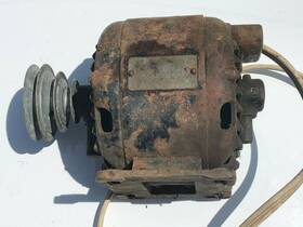 416770 Robbins & Myers And Vintage Ac Electric Motor 1/6hp Model 1750rpm Works