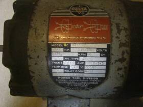 62-110 Rockwell Vintage Dual Shaft 1/3 Hp 1725 Rpm 115/230v Reversible Motor #