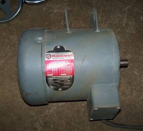 87-318 Rockwell Delta Electric Motor 2 Hp 3450 Rpm 3 Ph 220 V Unisaw 3/4 Inch
