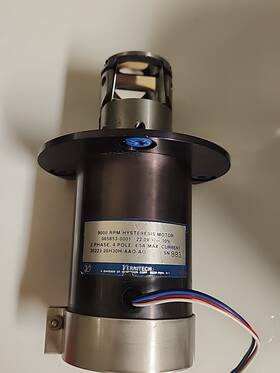 065853-0001 Rpm Vernitech 9000 Hysteresis Motor With Rotating Mirror Assembly 22v