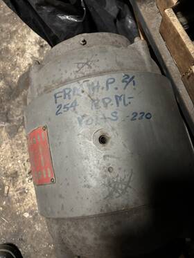 255-x2656 Rpm 2 Hp Speed 1170/850 3 Ph. Brook Motor