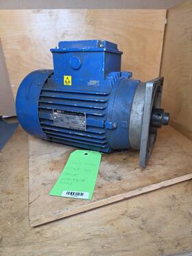 80a4 Smem Motor 3ph .75 Hp 0.55 Kw 1450rpm 220/380v 50 Hz Frame B - Used