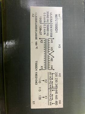 9070t500d1 Square D 0.5kva 220/440-320/460v Industrial Control Transformer