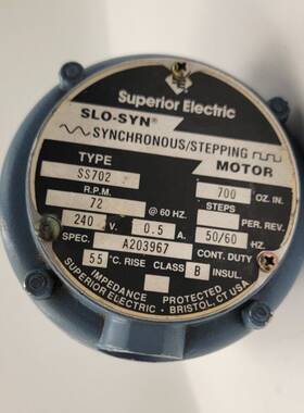 Ss702 Superior Electric Synchronous/ Stepping Motor 7 Rpm 240 Volts/ Used