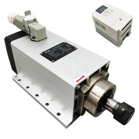 Sumai053289 Techtongda Used Air-cooling Spindle Motor 220v Er20 300hz 3.5kw Include Inverter 4.7 Hp