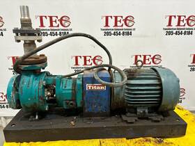 T-4196 Titan 2x3x6 St 1200 Rpm Pump With 3 Phase Baldor Reliance Motor Hp 1755rpm