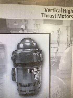 A445 U S Electrical Motors Us Motor 125 Hp Vertical High Thrust - Frame