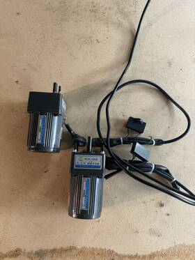 1200-1500rpm Vtv Yn60-6 V.t.v. 220v Motors And Gearbox Lot Of 2
