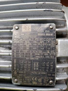 00236et3e145tc-w22 Weg W21 Severe Industrial Electrical Motor Model Number 01036ep3e251t