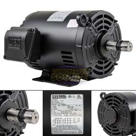 00736ot3e184t-s Weg 7.5 Hp 3 Phase Electric Motor Air Compressor Duty 184t Frame 3500 Rpm 3ph