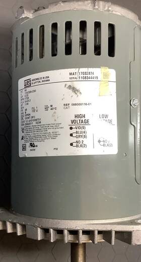 17032874 Weg Motor .33hp 1725rpm 115/208-230v 60hz Mat