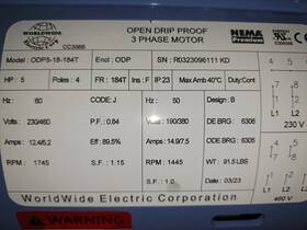 Odp5-18-184t Worldwide Electric / Hp 5 184t Motor