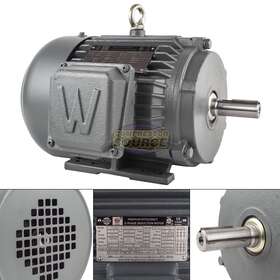 Pewwe1.5-18-145t Worldwide 1.5 Hp 3 Ph Electric Motor 1800 Rpm 145t Frame Tefc 230/460v Premium Efficiency