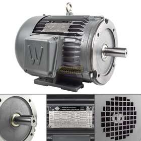 Pewwe5-36-184tc Worldwide 5 Hp 3 Phase Electric Motor C-face 3600 Rpm 184tc Tefc 230/460 Volt Severe Duty