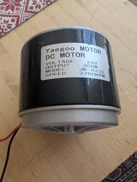 Dj-lmjpq-001 Yaegoo Zhdh56 24v Dc 350w Permanent Magnet Electric Motor Generator Brushed 2700rpm Diy For