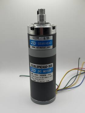 Z52bldpn2460-30s Zd 24vdc 60w 3000rpm Dc Motor Gear Head 3.8a Ip20 Keyed Shaft