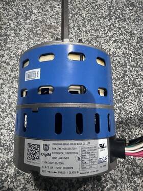 Zwk702b53857301 Zhongshaw Broad-ocean Hp 115/230v 1050 Rpm Blower Motor Used
