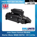 Starter Motor For Bobcat Skid Steer L. 975 Jd 4-276 01.89-01.90 12V 3.4KW. Fixed Price $228.17.