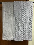 Sew Sweet Minky Snuggler Blanket Silver Sparkle With Gray Lily 60 X 70. Fixed Price $100.00.