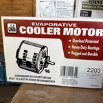 Dial Manufacturing 2203 Evaporative Cooler Motor, 1-SPEED, 1/2-HP, 115-VOLT. Fixed Price $100.00.