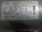 Toshiba SIKDC-DBKK8-R 1-PHASE Volt Motor (0.2KW, 4-POLES, 100V, 50/60HZ). Fixed Price $170.00.