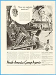 1937 Insurance North America Group Agents Explosion Coverage Vintage Print Ad. Fixed Price $11.00.